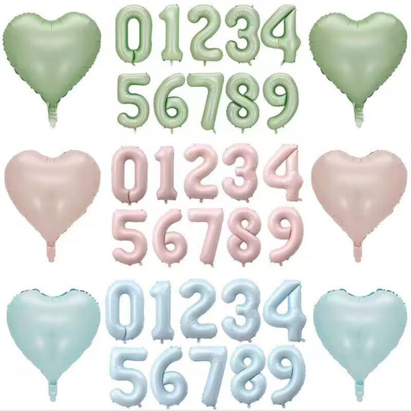 40inch baby pink blue foil number balloon