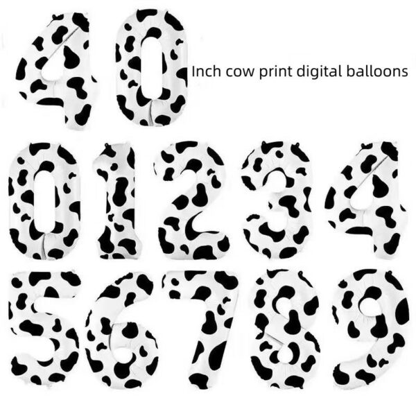 High quality 40 cow digital balloon for Jungle Animal party birthday arrangement (3)