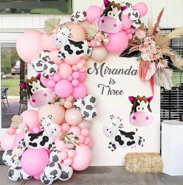High quality 40 cow digital balloon for Jungle Animal party birthday arrangement