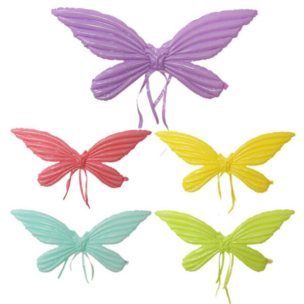 New forest fairy butterfly wings foil balloon ground stall network red wings hanging girl baby party layout props