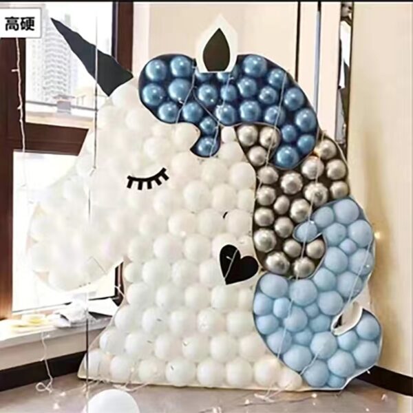 Unicorn style KT board letter mosaic balloon special-shaped filling frame display balloon box (1)