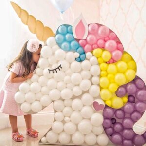 Unicorn style KT board letter mosaic balloon special-shaped filling frame display balloon box