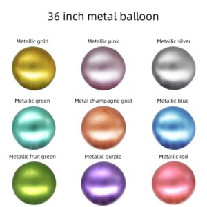 colors for 36inch Glossy Metal Pearl Latex Balloons thick chrome metallic Colors Air Balls Globos (6)