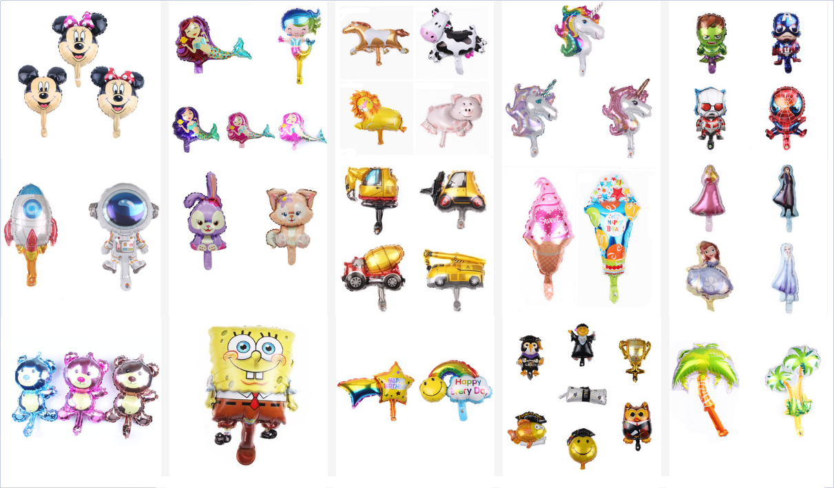 Wholesale all kinds of cute mini small aluminum foil balloon 16 inch style complete as a gift cheap by the children love
