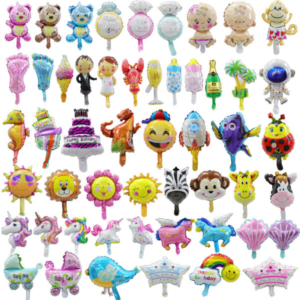 Wholesale all kinds of cute mini small aluminum foil balloon 16 inch style complete as a gift cheap by the children love