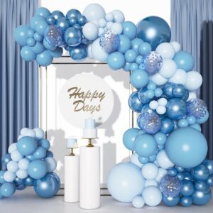 106pcs Metal Blue Balloon Chain Balloon Set Birthday Party Theme Party Decoration Balloon