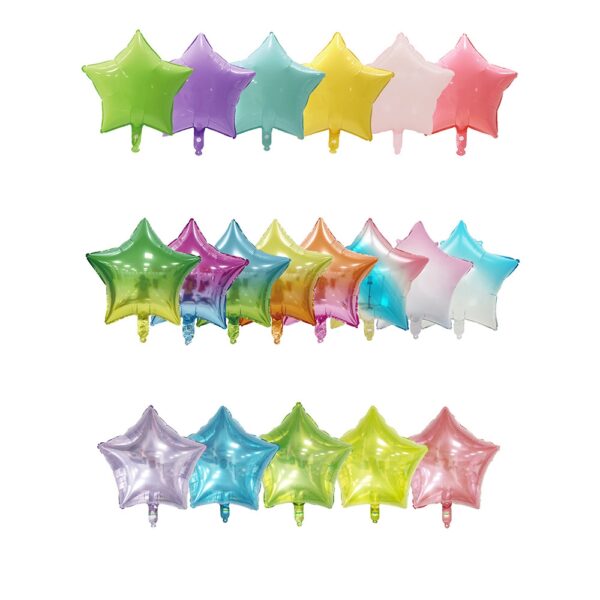 18 inch Foil Balloon round star heart macaron candy color gradient rainbow for Birthday Decoration Ball