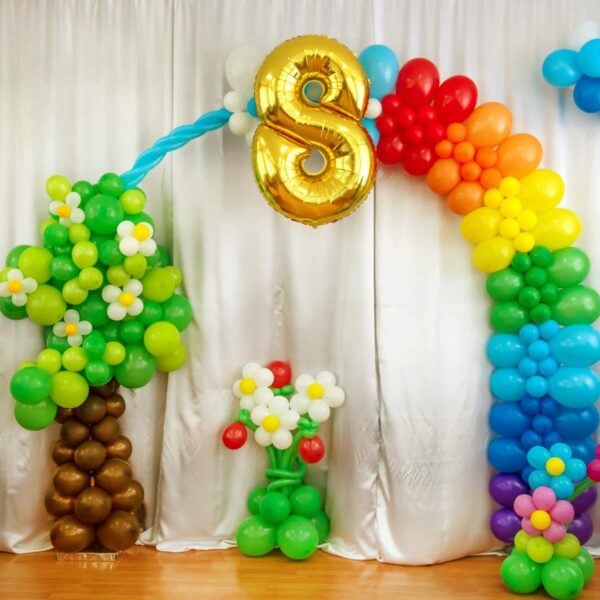 189pcs Rainbow Arch Balloon Chain Set Red Yellow and Blue colorful garland Birthday party decoration balloon