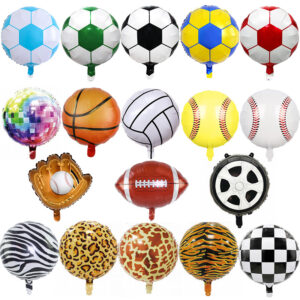 18inch Football Balloon Basketball Volleyball Sports Aluminum Foil Balloons Bar Sports Helium Balls World Cup Soccer shirt party decoration