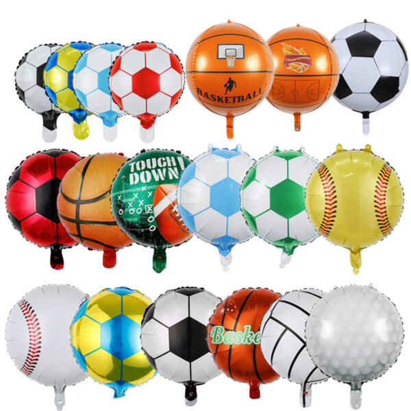 18inch Football Balloon Basketball Volleyball Sports Aluminum Foil Balloons Bar Sports Helium Balls World Cup Soccer shirt party decoration