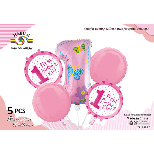 5PCS Hardcover new cartoon aluminum foil balloon set for children's birthday party decoration Aluminum foil balloons in stock