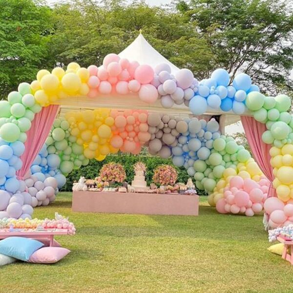 Magical Unicorn Rainbow Macaron Balloons Garland Arch Kit for Pastel Baby Shower Birthday Ice Cream Party Teenager's Party Decorations