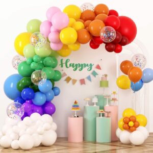 Rainbow Arch Latex Balloon Chain set decorated balloon garland for the event celebration opening and backdrops for photo booths